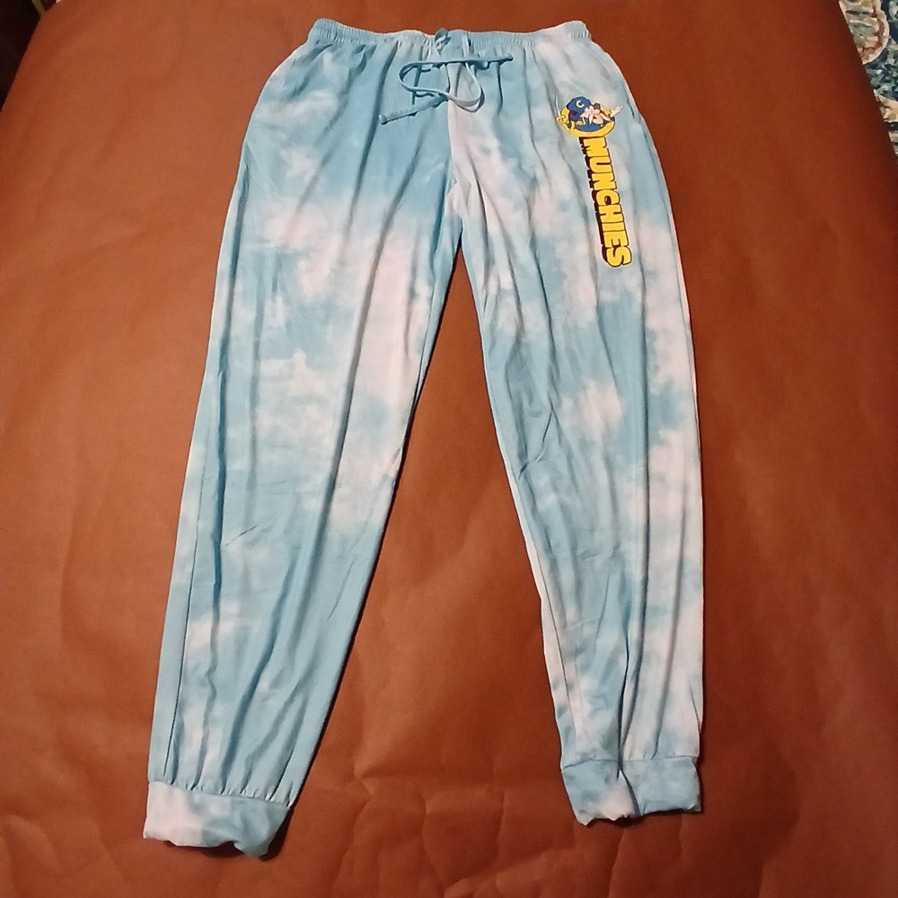 Cap'N Crunch Lounge Pajama Pants Joggers Blue White "Munchies" Graphic 2XL